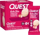 Quest Nutrition Frosted Cookies Twin Pack, Jordbærkage, 1g Sukker, 10g Protein, 2g Net Carbs, Gluten Free, 16 Cookies