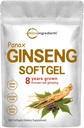 Micro Ingredients Red Panax Ginseng Supplement 6.000mg Per Servering, 300 Softgels against 124; Høj potens Koreansk Ginseng Root Extract med aktive Ginsenosider