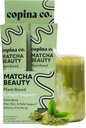 Copina Co. Matcha Beauty Vegan Collagen Booster Drink Blend: Plant Based Collagen Support Smoothie Drink Vegan Blend Variety Pack | Matcha Flavor | 10 Individual Stick Packs per Carton