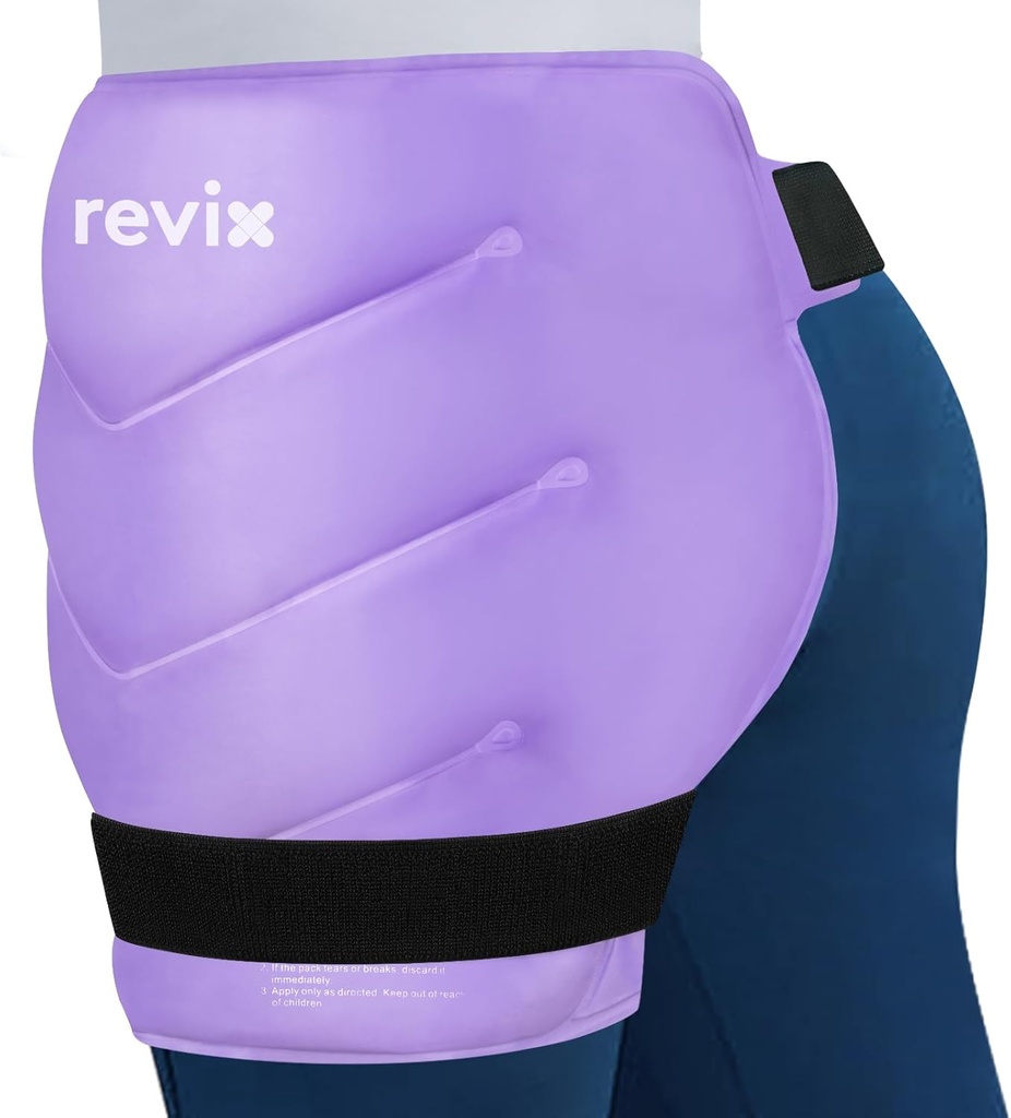 REVIX Extra Stor Hip Ice Pack Wrap med Straps, Genanvendelig Gel Ice Pack til Hip udskiftning, Tråd, Skulder & Tilbage, Soft Lining Cold Compress Inddrivelse Kit
