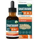 Shatavari (Shitabari) Drops til kvinder støtte Menopause Relief, Urtetilskud til PMS Support, 12- in-1 Formel med Wild Yam, Vitex Berry Extract. 2oz
