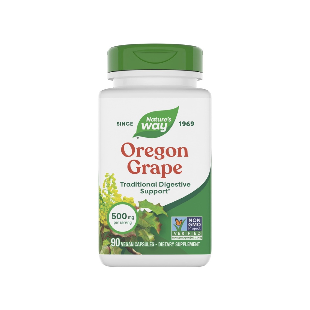 Nature 's Way Oregon Grape, Traditional fordøjelse Remedy * Supplement, 90 Vegan Kapsler