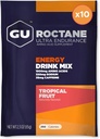 GU Energy Roctane Ultra Endurance Energy Drink Mix, Vegan, Gluten- Free, Kosher, 35mg af koffein, og Dairy- Free n- the- Go Energy for any workout, 10 Single-Serving Packets, Tropical Fruit