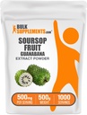BulkSupplements.com Soursop Fruit Extract Powder - Guanabana Extract, Herbal Supplement - Gluten Free, 500mg per Serving, 500g (1.1 lbs) (Pack of 1)
