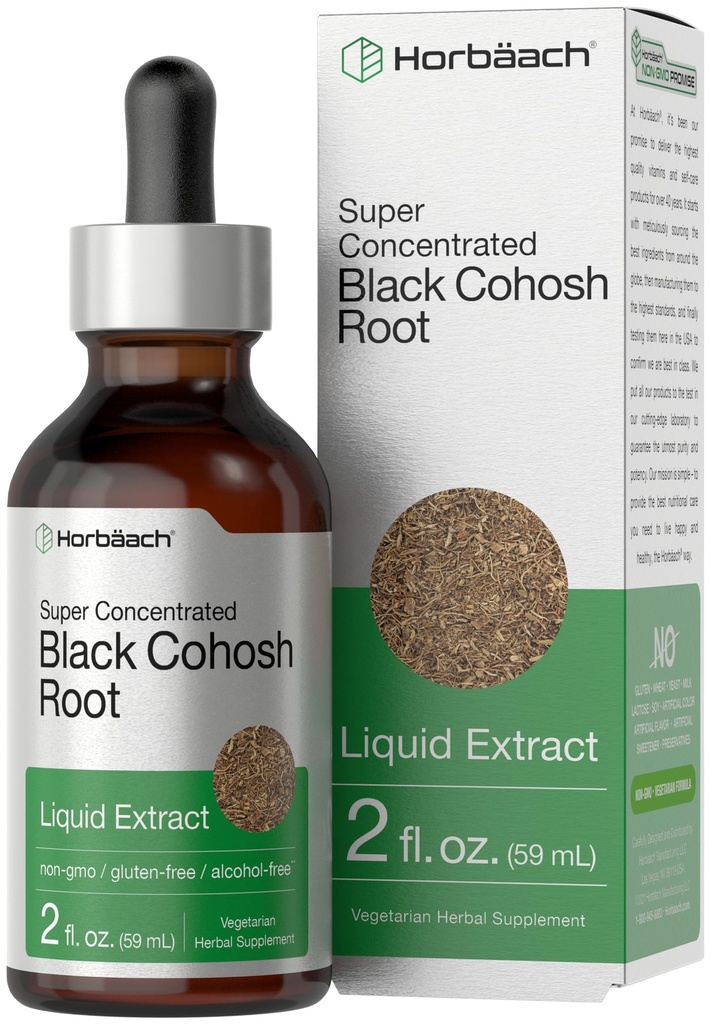 Horbäach Black Cohosh Root Tinktur ekskl. GMO, gluten Free Supplement