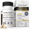 Arnika Forte Capsules - Hævelse og blå mærker Reducer efter kirurgi og æstetiske behandlinger, Antioxidanter & Bioflavonoider, Arnica 1000mg, Bromelain 125mg 3000GDU - 14 kapsler