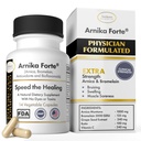 Arnika Forte Capsules - Hævelse og blå mærker Reducer efter kirurgi og æstetiske behandlinger, Antioxidanter & Bioflavonoider, Arnica 1000mg, Bromelain 125mg 3000GDU - 14 kapsler