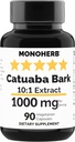 MONOHERB Catuaba Bark Extract 1000 mg - 90 Vegetariske kapsler