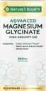 Nature's Bounty Calm Magnesium Glycinate Supplement - High Absorption Magnesium for Relaxed Mood, Heart & Bone Health, 90 Capsules
