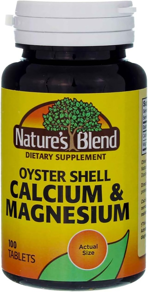 Naturens Blend Oyster Shell Calcium & Magnesium 100 Tabs (079854500233- 1a)