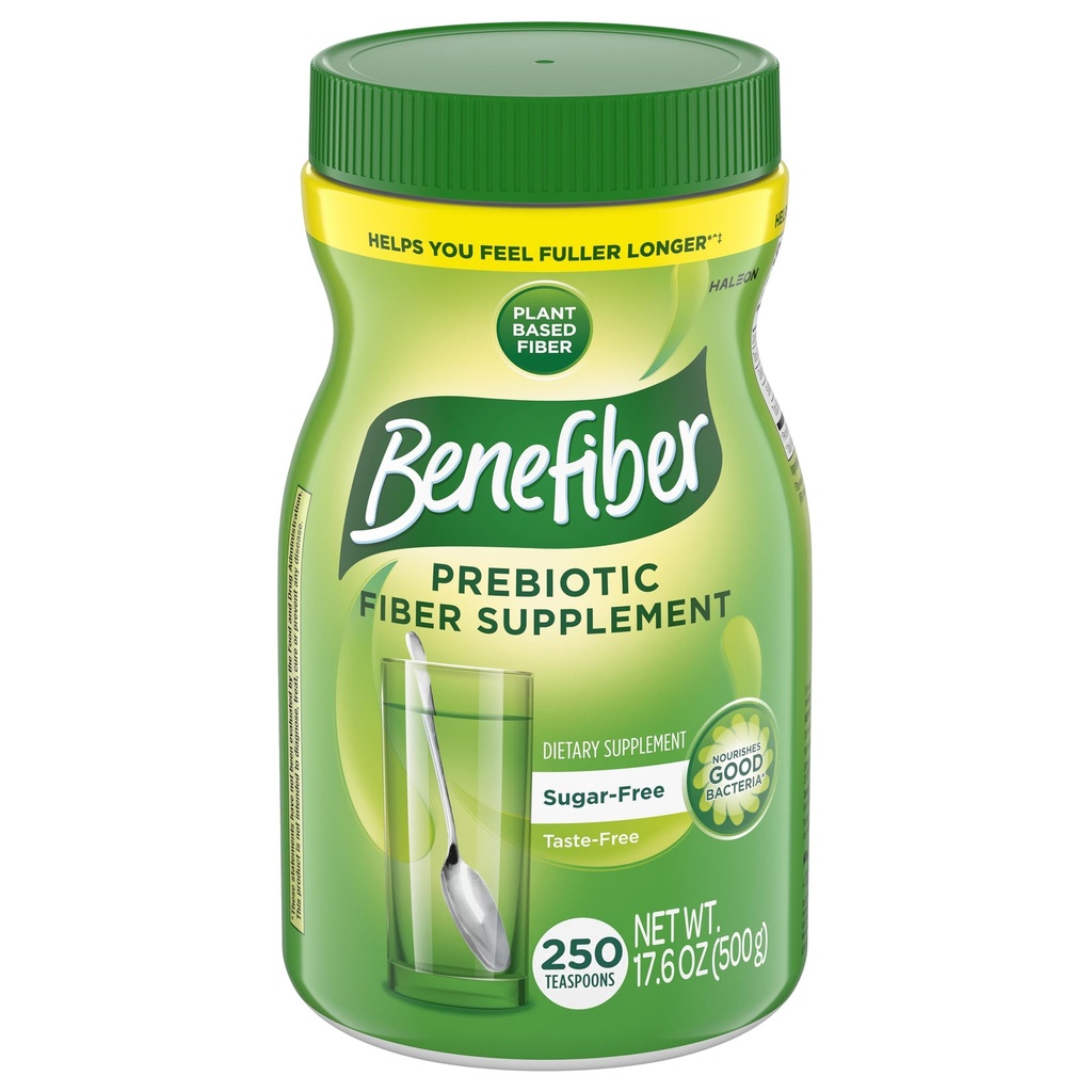 Benefiber Daily Prebiotic Fiber supplement pulver til fordøjelse sundhed, Unflavored - 125 Serveringer (17.6 Ounces)