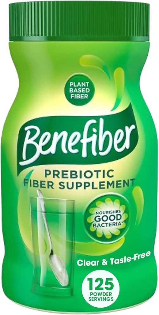 Benefiber Daily Prebiotic Fiber supplement pulver til fordøjelse sundhed, Unflavored - 125 Serveringer (17.6 Ounces)