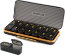Ugentlig Pill Organizer 2 gange om dagen - Pill Case Am Pm - Rejse Pill Box 7 dag Portable Daily Vitamin Container Aestisk Medicin Dispenser med 7 separate kompartmenter Morgennat tillæg Holder