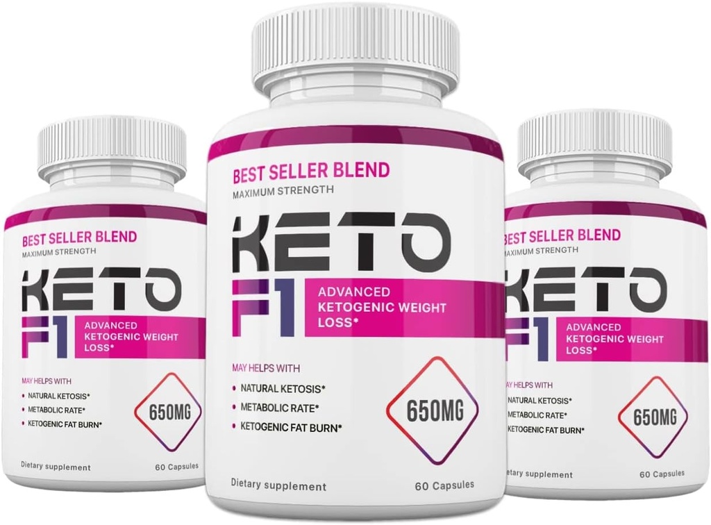 (3 Pack) Keto F1 Blend Formel, 180 Kapsler, 3 Months Supply