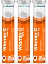 nutrazul vitamin C 1000mg Effervescent tabletter - Orange 20 s (pakke med 3)