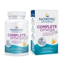 Nordic Naturals Complete Omega Xtra, Lemon - 60 Soft Gels - 1360 mg Omega-3 + 76 mg GLA - Sund hud - Kognition - ikke-GMO - 30 Servering