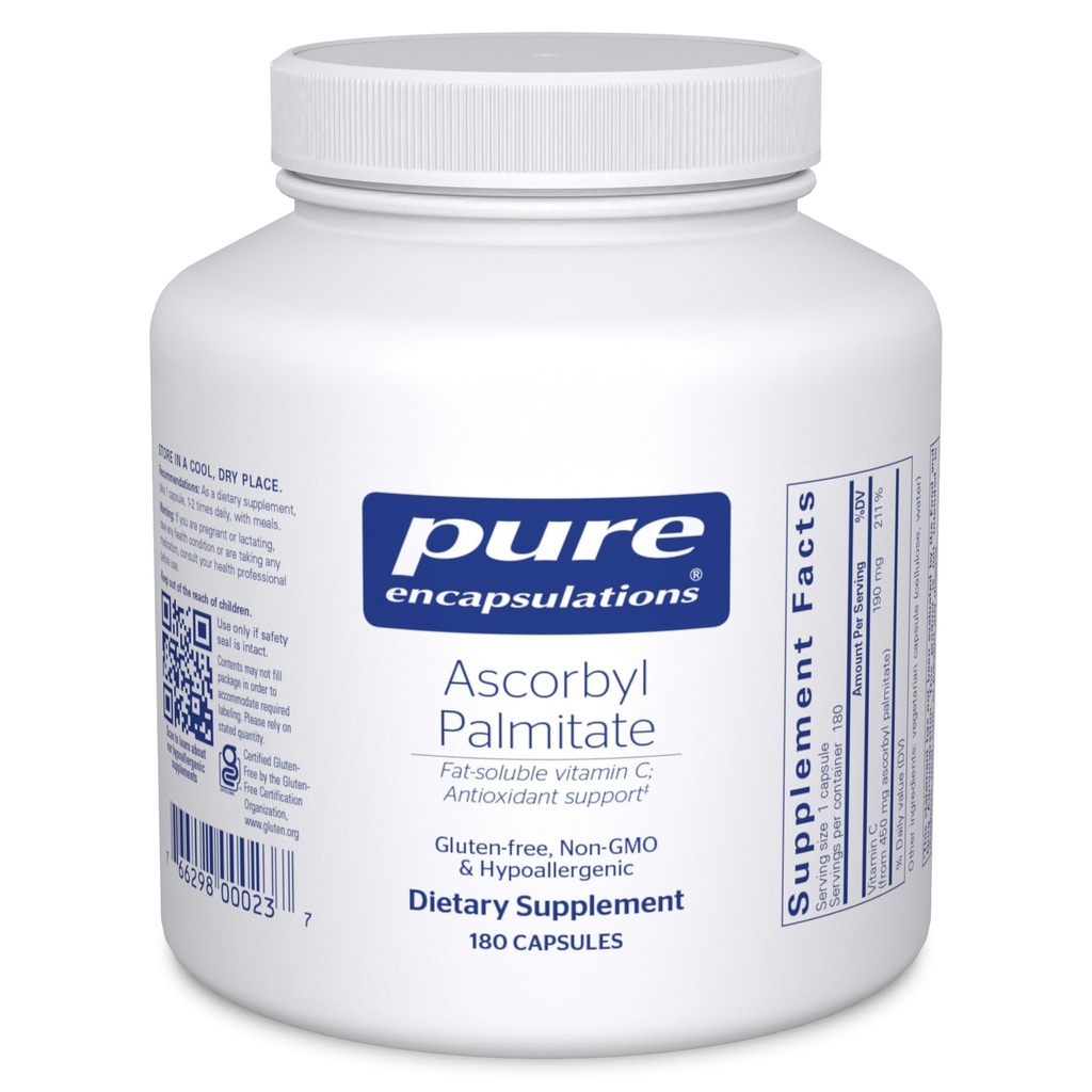 Ren indkapsling Ascorbyl Palmitat Note 124; C-vitamin supplement til støtte af jernabsorption og et sundt immunsystem *