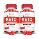 Justified Laboratories (2 Pack Rapid Lean Keto ACV Gummies Extreme 2000MG Rapid Lean Keto Gummies Apple Cider Vinagar Formuleret med Pomegranate Beet Juice Powder B12 Vegan Non GMO 120 Gummys