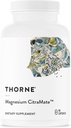THORNE - Magnesium CitraMate - Magnesium Citrate & Malate Supplement - Understøtter hjerte sundhed, skeletmuskulatur, hjerte & lung funktion, ben densitet & mere * - Third-Party Certified - 90 Serveringer