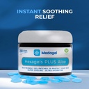 Hexagels Plus Aloe Vera - Advanced Healing Hydrogel Pads for Blister Prevention & Lindrende Burn Care - Foot, Heel, Toe, & Ankle Protection, Pack of 200, 1- Inch Patches, by Medagel, Paraben Free