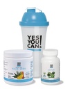 Ja, du kan! Detox Kit Bundle - Inkluderer HYC! Kapsler, Aloe Vera drikke mix, og vand flaske, Kropslæde Kit, Daglig rengøring og korrekt hydrering med vitaminer - (Mango)
