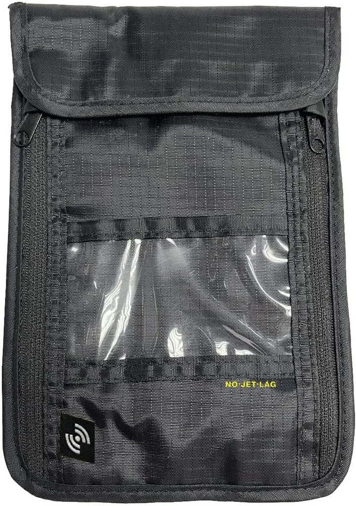 NO Jet Lag Travel Neck Pouch, Passport / Money Holder for Travel med RFID Blocking teknologi, Skjult Travel Pouch til at beskytte kontanter, kreditkort, telefoner, rejser Væsentlige