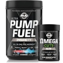 PMD Sport Ultra Pump Fuel Insanity - Pre Workout - Cherry Bombsicle (30 Servere) Sport Omega udskæringer Elite termogene Fat Burner (90 Softgels)
