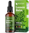 2 Lemon Balm Extract Drops Liquid 2000mg (Melissa officinalis) Urtetilskud Absorber Bedre end kapsler, 2 Måned Supply, 84 Servering, Alkohol- Free Tincture - 2 Oz, Pack of 2