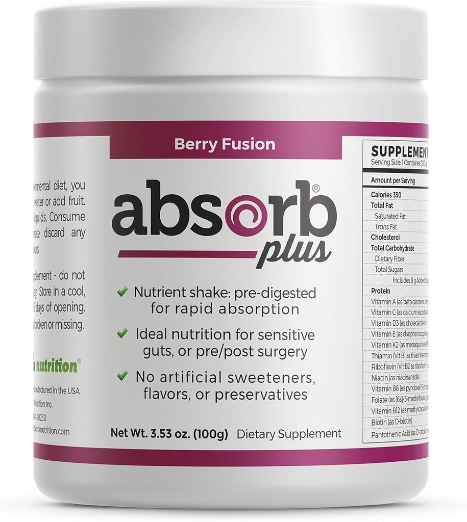Isolere protein - Kost tillæg for forbedret Gut sundhed, Ekstra ernæringsmæssig støtte, Non- GMO, Gluten- fri, Lactose- fri, Casein- fri (100 g, Berry Fusion)