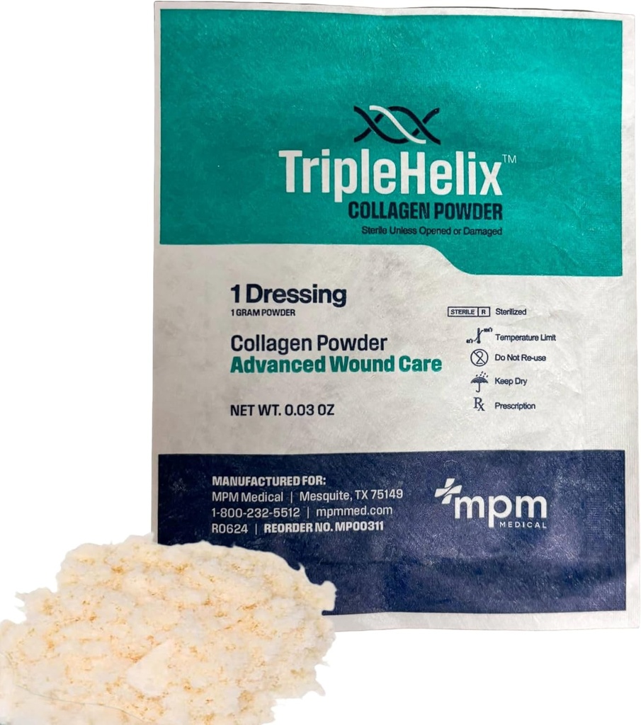 Triple Helix Collagen Powder, 1g Pouch, Hver, ved MPM Medical