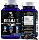 Blackbull Shilajit Pure Himalayan Organic Capsules - Natural Shilajit Resin Organic med 20% Fulvic Acid Supplement, Brain Health, Aging immunsupport - Pure Himalayan Shilajit