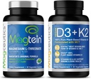 Magtein Magnesium L- Threonat og vitamin D3 K2 Bundle
