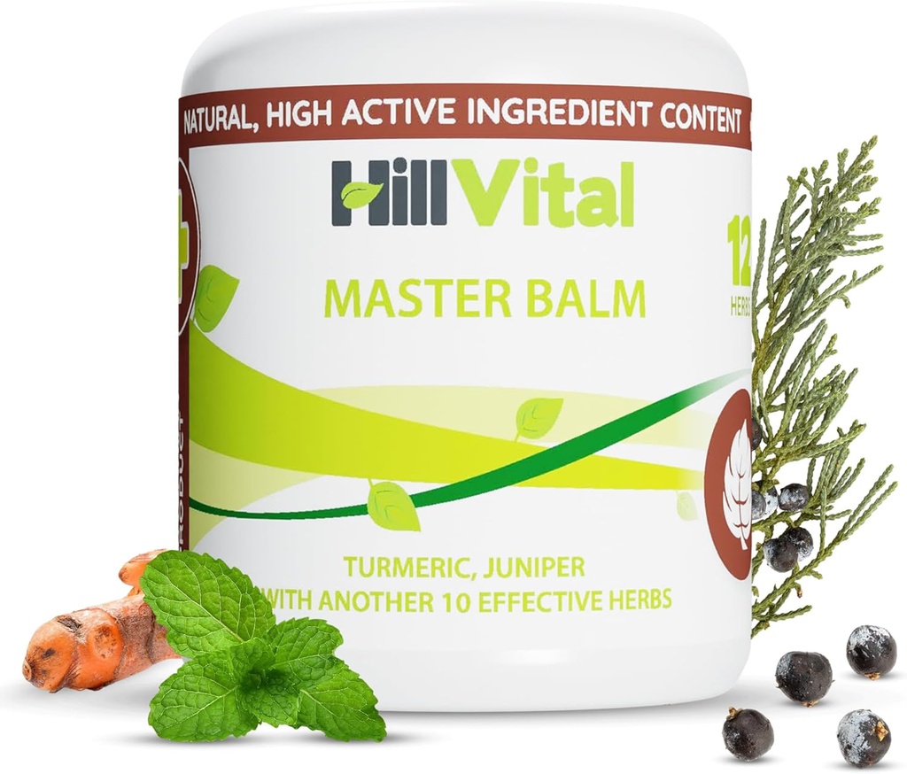 HillVital Rheumatic, Arthritis Pain Gel Extra Strength - Potent Rheumatic Arthritis Pain Relief Cream, Turmeric- Arnicar Gel Ache Reliever for Sore Muscle, Relief for Joints, Tendons, naturlige løsning