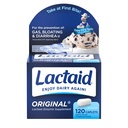 Lactaid Original Strength Lactose Intolerance Pills, 9000 FCC Natural Lactase Enzyme Dairy Relief Caplets, Hjælper forebyggende gas, Bloating & Diarré På grund af laktose følsomhed hos voksne & børn, 120 Tæl
