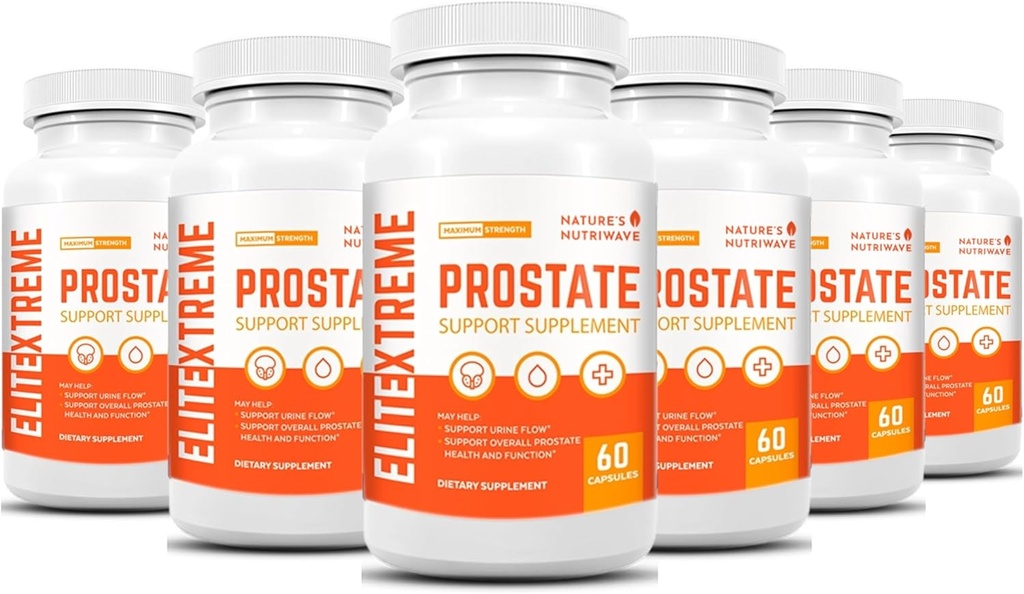EliteXtreme Health Supplement - Natural Formel med Saw Palmetto, Plant Steroler, Zink, og Vitumfume124; Non- GMO, Lavet i USA, 60 Kapsler, 6 Måned Supply