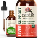 Ancient kæledyr leverstøtte til hunde & katte - Simple flydende levering, blander nemt med mad eller vand - Milk Thistle, Mælkebøtte & Artiskoke - Forbedret absorption - 2 fl oz