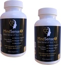 MindSense1, Ultimate Nootrop Brain Support - All- Day Focus og Hukommelse uden Stimulanter, Balanceret Nutrition med Synergistiske Urter, Antioxidanter og Min 180 Kapsler
