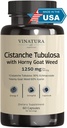 VINATURA Cistanche med Horny Goat Weed 60% Icariin - 1250mg per servering, Cistanche Tubulosa, Cistanche Supplement Mænd, Energi, Styrke Kognitiv * USA Made and Tested * - 60 kapsler 30 Servering