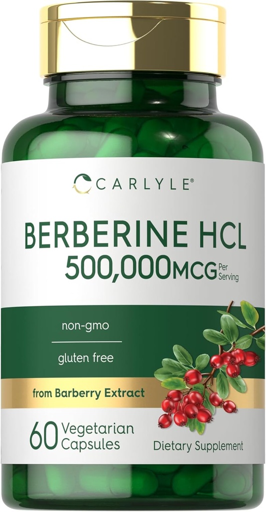 Carlyle Berberine HCL Supplement: 124; 500,000mcg