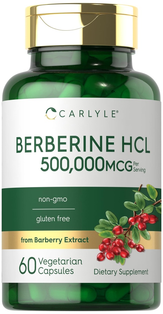 Carlyle Berberine HCL Supplement: 124; 500,000mcg