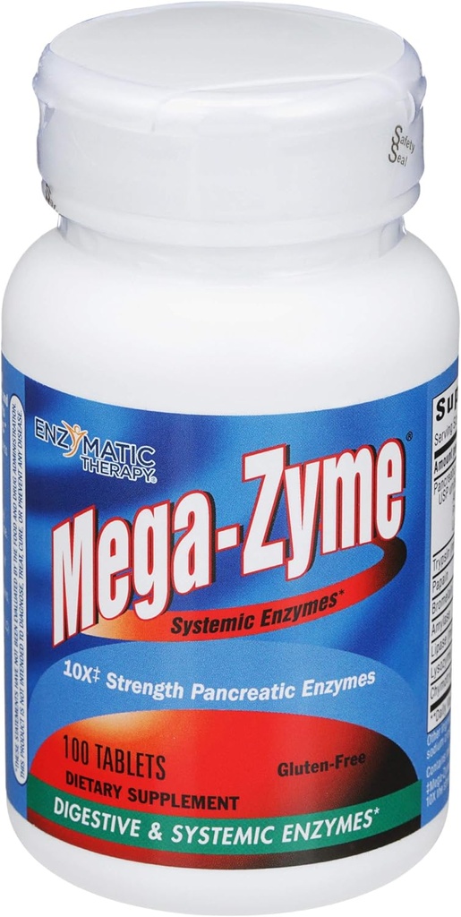 MegaZyme Max Strength Pankreatic Enzymes (100 tabletter)