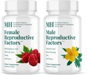 MICHAEL 'S Sundhed Naturopatiske programmer Mand & kvindelige reproduktive faktorer Par' Pack - 60 Vegetariske tabletter Per flaske - Næringsstoffer til Conception Support - 20 Servering Per flaske