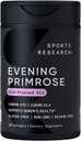 Sports Research ® Evening Primrose Oil 1300mg, 120 kapsler - 10% GLA, Cold- presset, Gluten & Soy Free