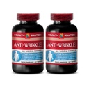 anti rynke kapsler til ansigt - ANTI- WRINKLE COMPLEX - Hud mineraler, Anti- aging supplement, Vitamin E collagen, serum anti rynke, alpha lipoinsyre, anti rynke piller til kvinder, 2 Bot 120 Caps