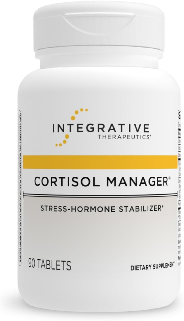 Integrative Therapeutics Cortisol Manager - Adrenal Health Support for Sund Stress Response * - Vegan, Dairy- Free & Gluten- Free - 90 kapsler (45 servere)