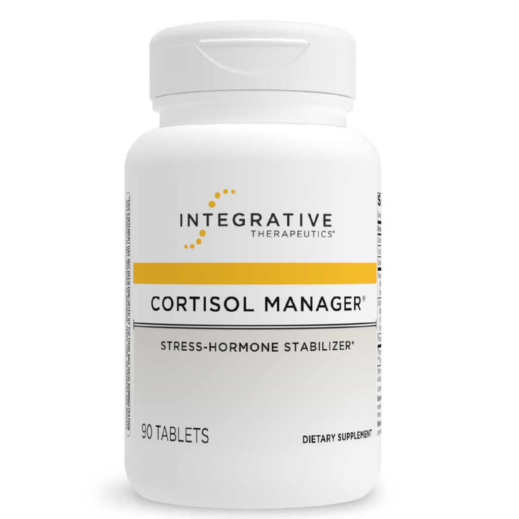 Integrative Therapeutics Cortisol Manager - Adrenal Health Support for Sund Stress Response * - Vegan, Dairy- Free & Gluten- Free - 90 kapsler (45 servere)