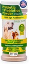 Powder Probiotika til hunde & katte Bowel fordøjelig immunforsvar understøtter Gut Flora Nutrition Immunity (90 Scoop Pack 1)