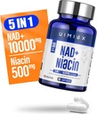 NAD + Supplement 1000mg & Niacin (vitamin B3) 500mg, Nad Plus Boosting Supplement for Woman and Man, Nicotinamid Riboside (NR) Understøtter Anti- Aging, Energy, Brain, Muscle, Non- GMO, Gluten- Free, 74