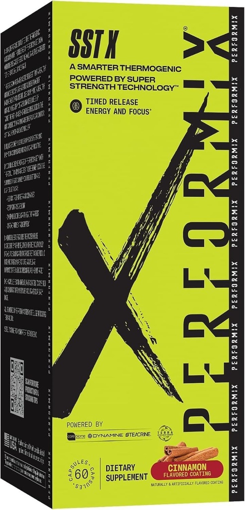 PERFORMIX SST X Tidsfrigivelsesenergi og fokus drevet af Super Strength Technology - kanel - 60 kapsler (30 Servere)