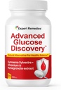Advanced Glucose Discovery for Sugar Watchers, med Gymnema Sylvestre, Patenteret Pomegranat Supplement, Crominex 3 +, for Glucose Metabolisme Wellness - All Natural, Non- GMO - 90 Vegan Kapsler